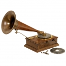 Wood-Cased Stollwerck Toy Gramophone, c. 1904