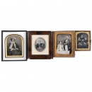 4 Ambrotypes (Various Sizes), 1855-65