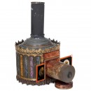 Large Polychrome Magic Lantern by Aubert, c. 1885
