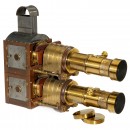 Biunial Magic Lantern with Petzval-Type Darlot Lenses, c. 1885