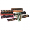 5 Wood Boxes with Lantern Slides