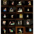 20 Single Comic Slipping Slides, c. 1870-80