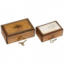 2 Attractive Tabatière Musical Boxes, c. 1870-1890