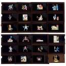 23 Early Mechanical Magic Lantern Single Slipping Slides (High-Q