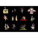 12 Single Slipping Slides 6 4/5 x 4 in., c. 1850-80