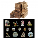 Approx. 44 Mechanical Lantern Slides, c. 1880-1900