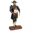Black Forest Figural Clock Peddler Timepiece, c. 1870