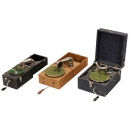 3 Small Gramophones, 1930s