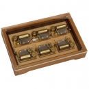 Display of Six Reuge 2/36 Musical Movements