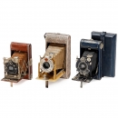 3 Colored Rollfilm Cameras