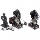 3 Movie Projectors for 9,5mm Film, c. 1924