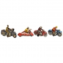 4 Tin Toy Motorcycles, c. 1960