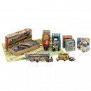 7 Japanese Tin Toys in Boxes, 1950-60