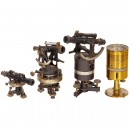 2 Theodolites, a Surveyer's Cross and a Leveling Instrument