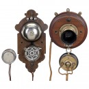 2 Intercom Wall Telephones, c. 1900