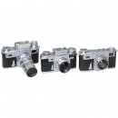 Contax II, III and IIa with Lenses