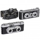 Edixa Stereo IIIA, Iloca Stereo II and Rietzschel Kosmo-Clack