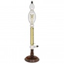 Large Geissler Tube with Uranium Glass Flower, c. 1915
