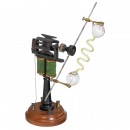 Electro-Magnetic Motor with Rotating Geissler Tube, c. 1880