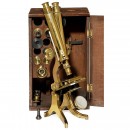 Binocular Microscope by H. & W. Crouch, London, c. 1864