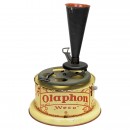 Extremely Rare Olaphon Toy Gramophone by Weco, c. 1925