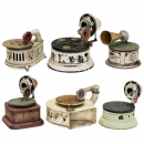 6 Toy Gramophones, c. 1930