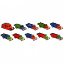 10 Tri-Ang Minic Toy Cars, c. 1960