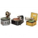 3 Toy Gramophones, c. 1930