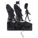 Silhouette of an English Guard with Officers, c. 1910-30