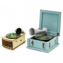 2 Wood-Case Toy Gramophones, c. 1925