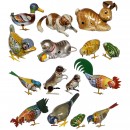 15 German Mechanical Tin Toys by Köhler, c. 1950-60