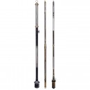 3 English Stick Barometers, 19th Century