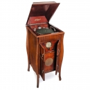 Acoustiphone Floor Gramophone with built-in Radio and Loudspeake