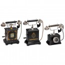 Three Swedish Ericsson Table Telephones