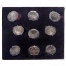 Nine Lids from Singing Bird Boxes, c. 1890-1920