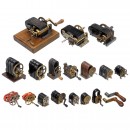 Crank Inductors for Telegraph Lines or Telephones, 1880 onwards