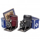 2 Patent Etui Cameras (Red and Black)