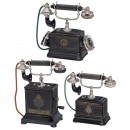 3 Ericsson Table Telephones, c. 1920