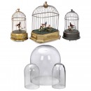 3 Singing Bird Automata, mid to late 20th Century
