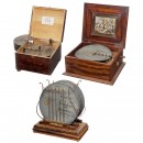 2 Disc Musical Boxes, c. 1900