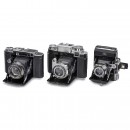 3 Zeiss Ikon Super Ikontas, c. 1937-52