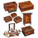 8 Musical Box Cases, c. 1880-1900