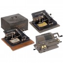2 Mignon Typewriters and an Odhner Calculating Machine