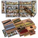 9 Boxes of Large-Format Magic Lantern Slides and Accessories, c.