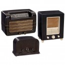 3 German Tube Radios with Bakelite Cases