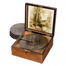 Kalliope 13 3/8-Inch Disc Musical Box with 10 Saucer Bells, c. 1