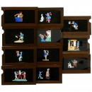 22 Early Magic Lantern Slipping Slides, c. 1860