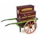 Spanish Miniature Barrel Piano on Cart, c. 1960