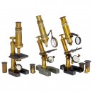 3 Brass Microscopes
