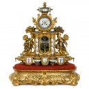 Rare Ormolu Singing Bird Automaton Clock by Blaise Bontems, c. 1